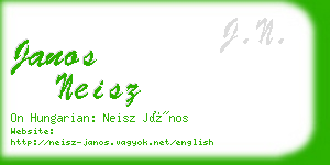 janos neisz business card